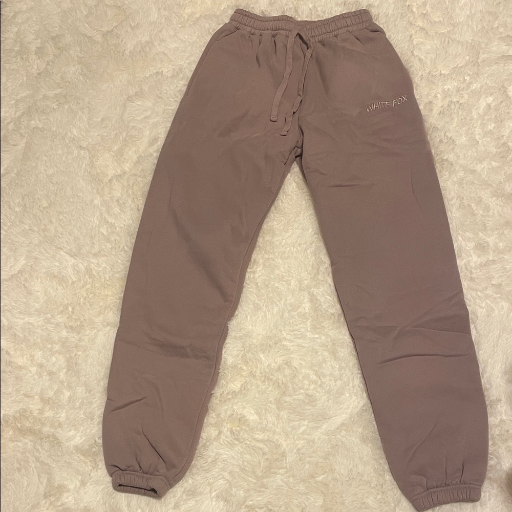 White Fox Brown Jogger Sweatpants
